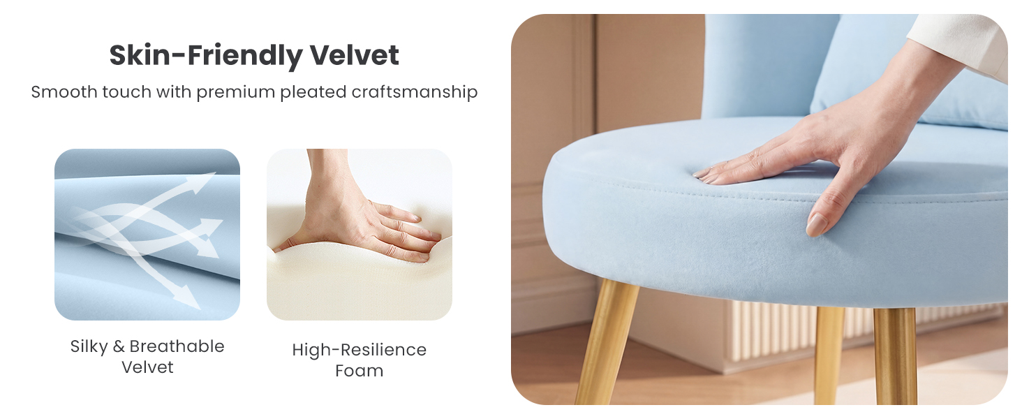 vanity chair with back