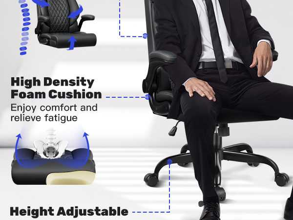 office chair with flip up arms