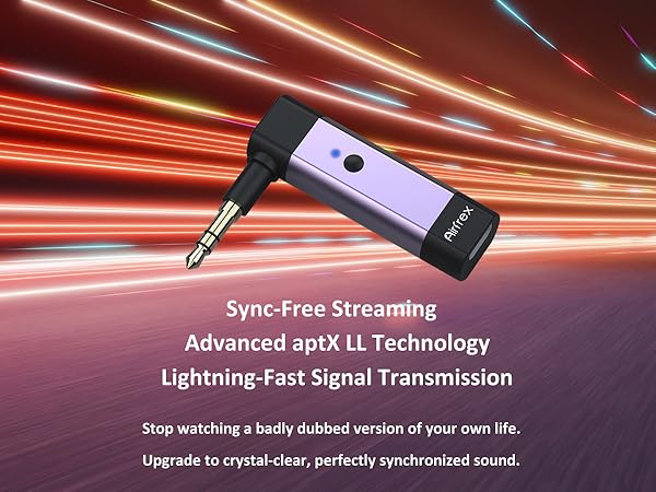 Bluetooth Transmitter with Metal Aluminum Housing and AUX Male Jack