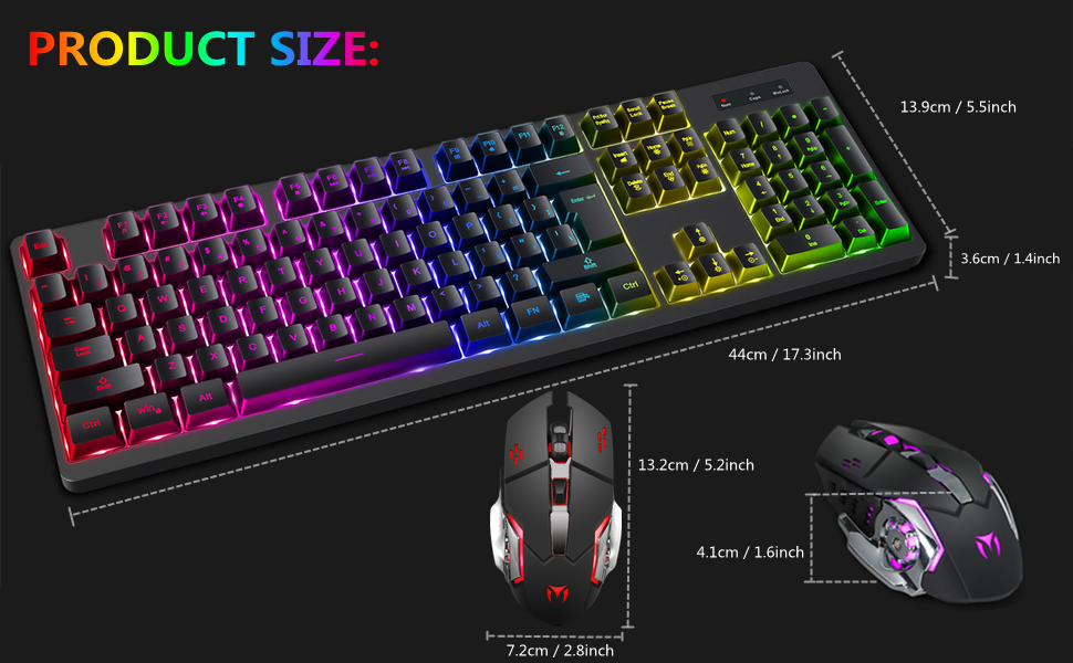 wireless rgb gaming keyboard and mouse