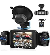 4 Channel Dash Cam 360° View, 1080P Front and Rear Inside, Left Right Dash Camera for Cars, 8 IR ...