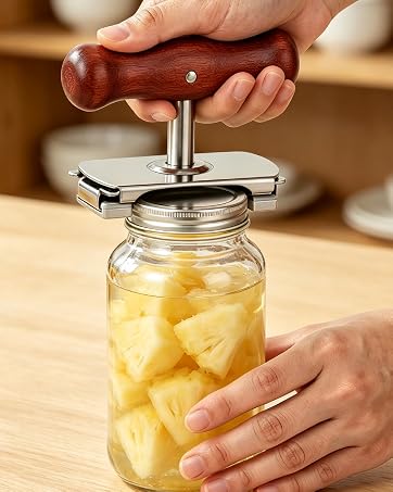 Wood-Handle Stainless Steel Jar Opener
