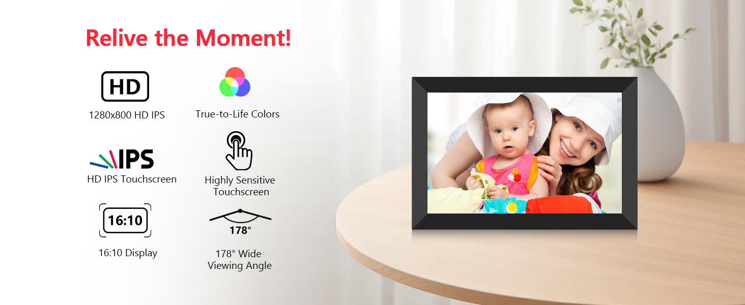 Frameo Digital Photo Frame 10.1 inch