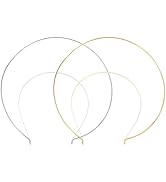 Housoutil 2-Layer Aperture Crown Headband, 2PCS Gold and Silver Aperture Headdress, Alloy Wedding...