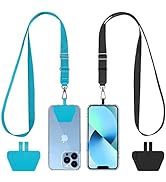 CACOE Phone Lanyard 2 Pack-2× Adjustable Neck Strap,4× Phone Patches,Universal Crossbody Cell Pho...