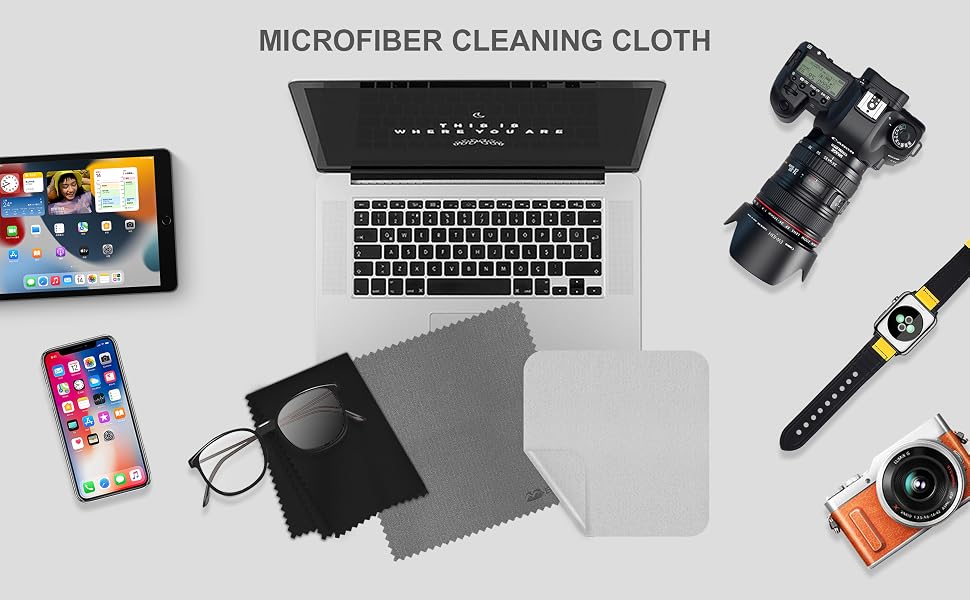 microfiber cleaning cloth for TV ,laptop and camera lens and glasses