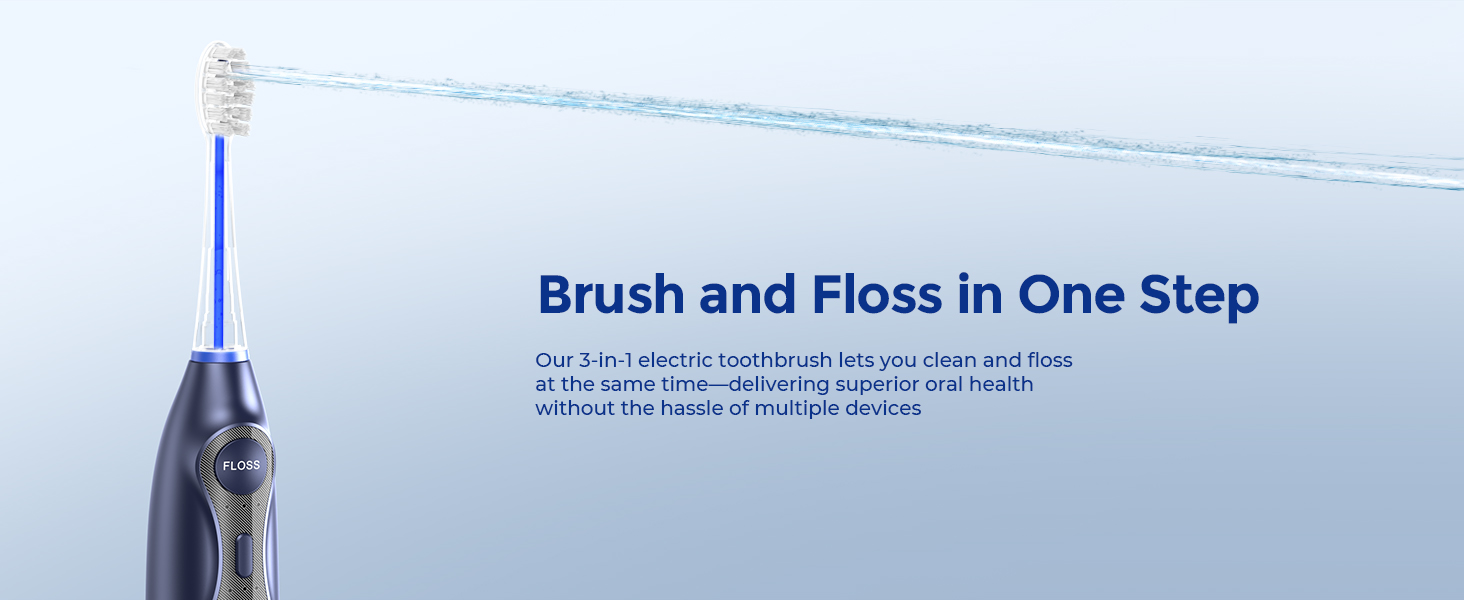 electric toothbrush with water flosser