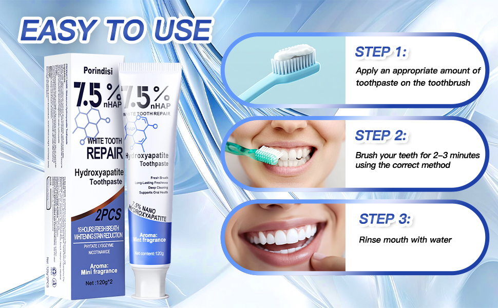 Porindisi Nano Hydroxyapatite Toothpaste for Enamel Protection