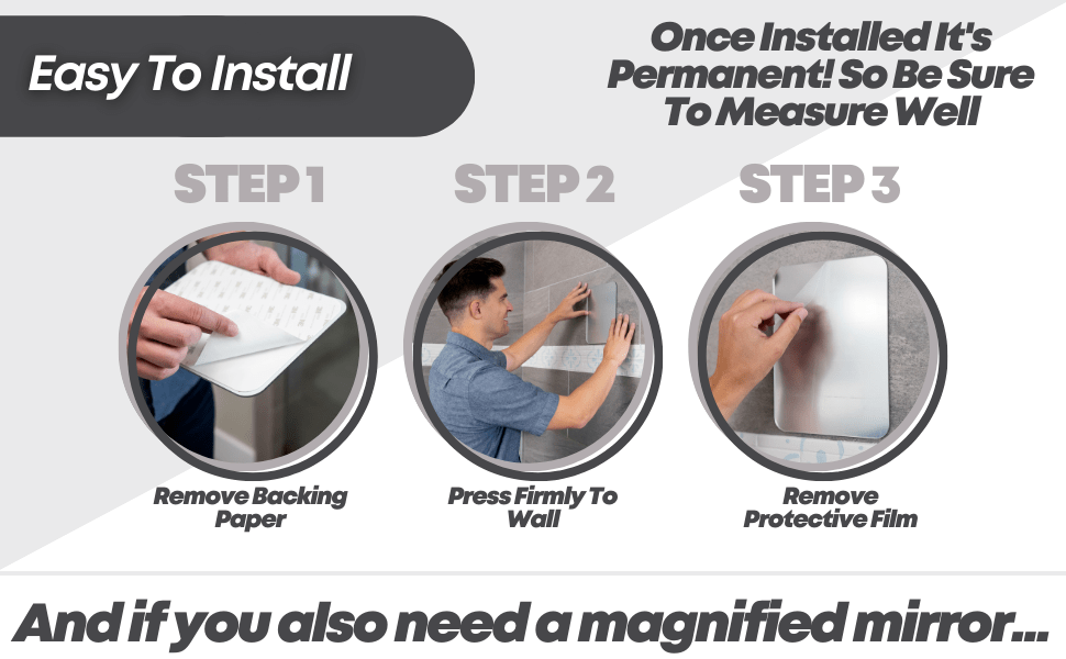 fogless shower shaving mirror antifog