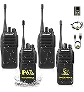 TIDRADIO 10W Heavy Duty Walkie Talkies IP67 Waterproof Two-Way Radios Long Range, Advanced Triple...