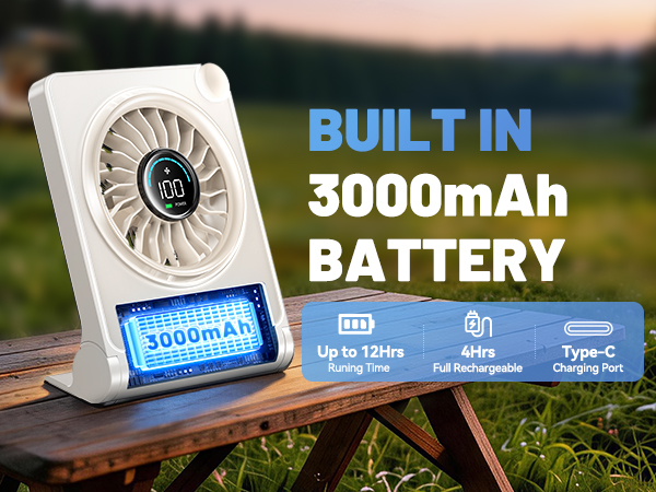 rechargeable desk fan