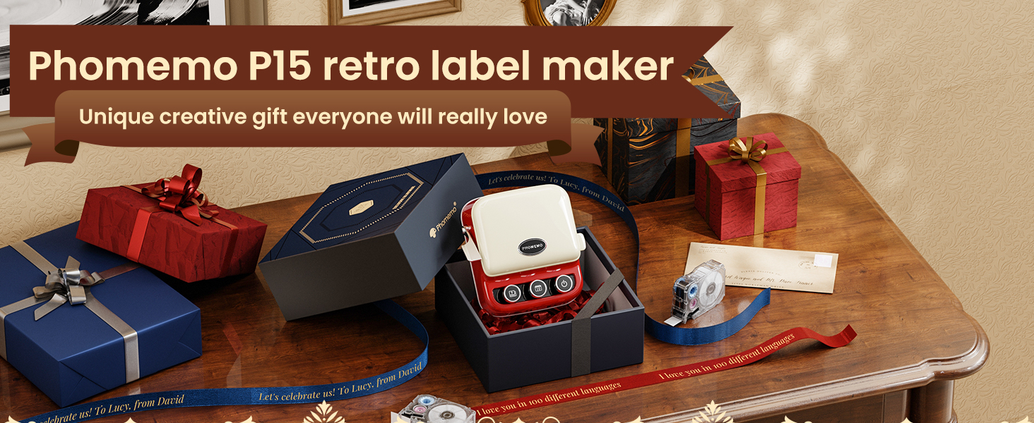 Phomemo D30 label maker machine with tape