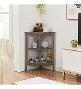 VECELO 3-Tier Cabinet/Table, Display Shelves with Free Standing Storage Mesh Small Space, Living ...