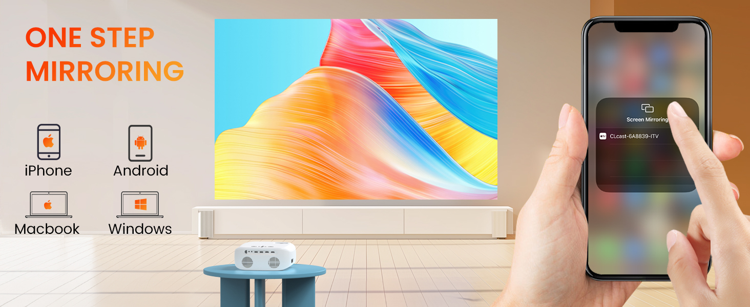 projector mirror screen