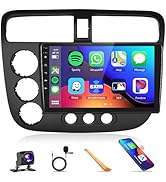 Build-in DSP Car Stereo Radio for Honda Civic 2001 2002 2003 2004 2005 with Wireless CarPlay Andr...
