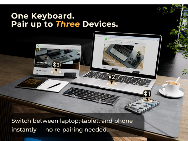 Foldable Bluetooth Keyboard