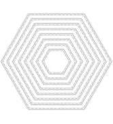 Hexagon Background Cutting Dies Hexagon Die Embossing Stencils for Thanksgiving Christmas Greetin...
