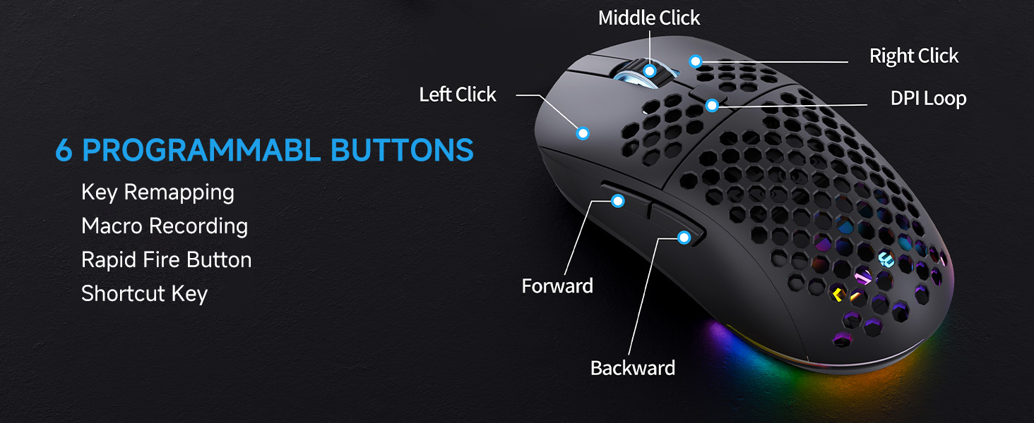 6 programmable buttons
