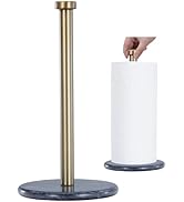 Paper Towel Holder with Marble Base - 13" x 7" Upright Paper Roll Dispenser with Heavy Non-Slip B...
