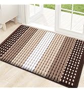 Kitinjoy Indoor Outdoor Door Mat, 32x20 Non-Slip Absorbent Dirt Trapper, Low-Profile Washable Ins...