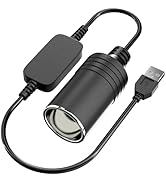 USB to Cigarette Lighter Adapter, 10W USB Male to 12V Cigarette Lighter Socket Cable, for Dash Ca...