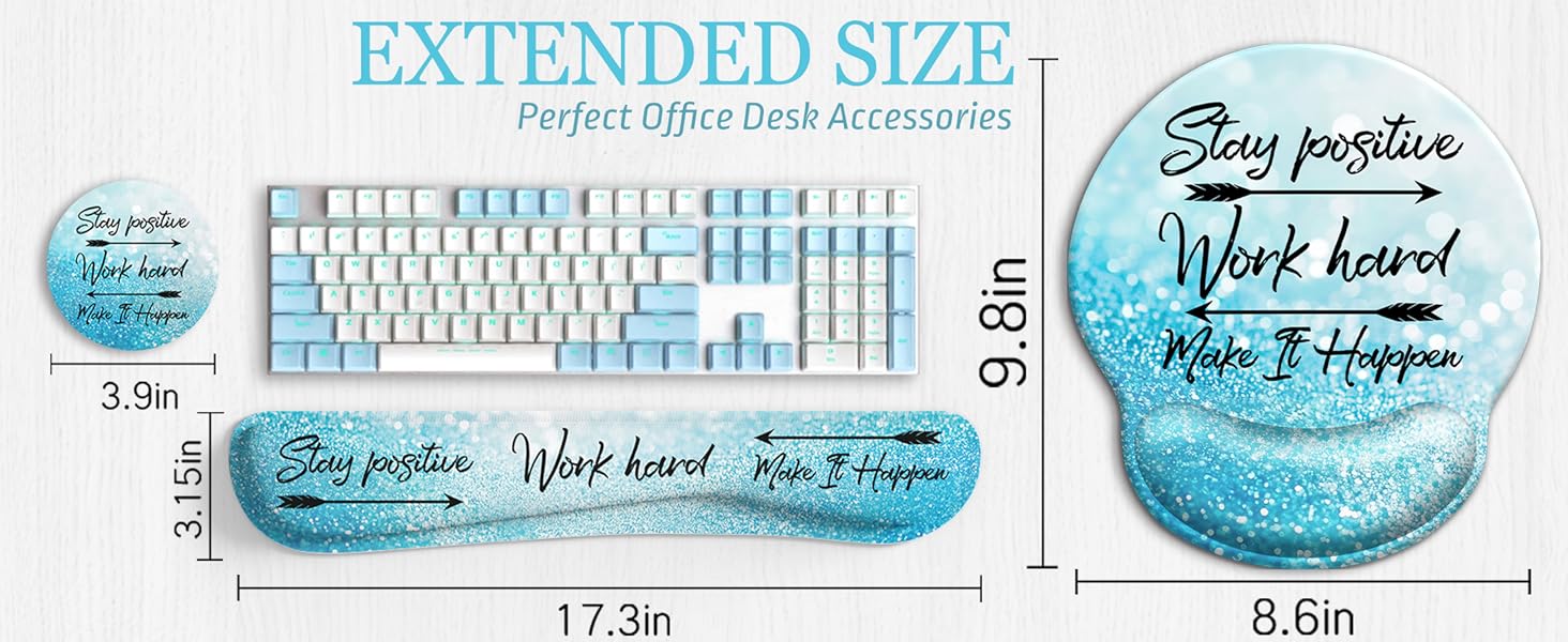 Stay Positive Cup Coaster Ergonomic Mouse Pad Desk Accessories