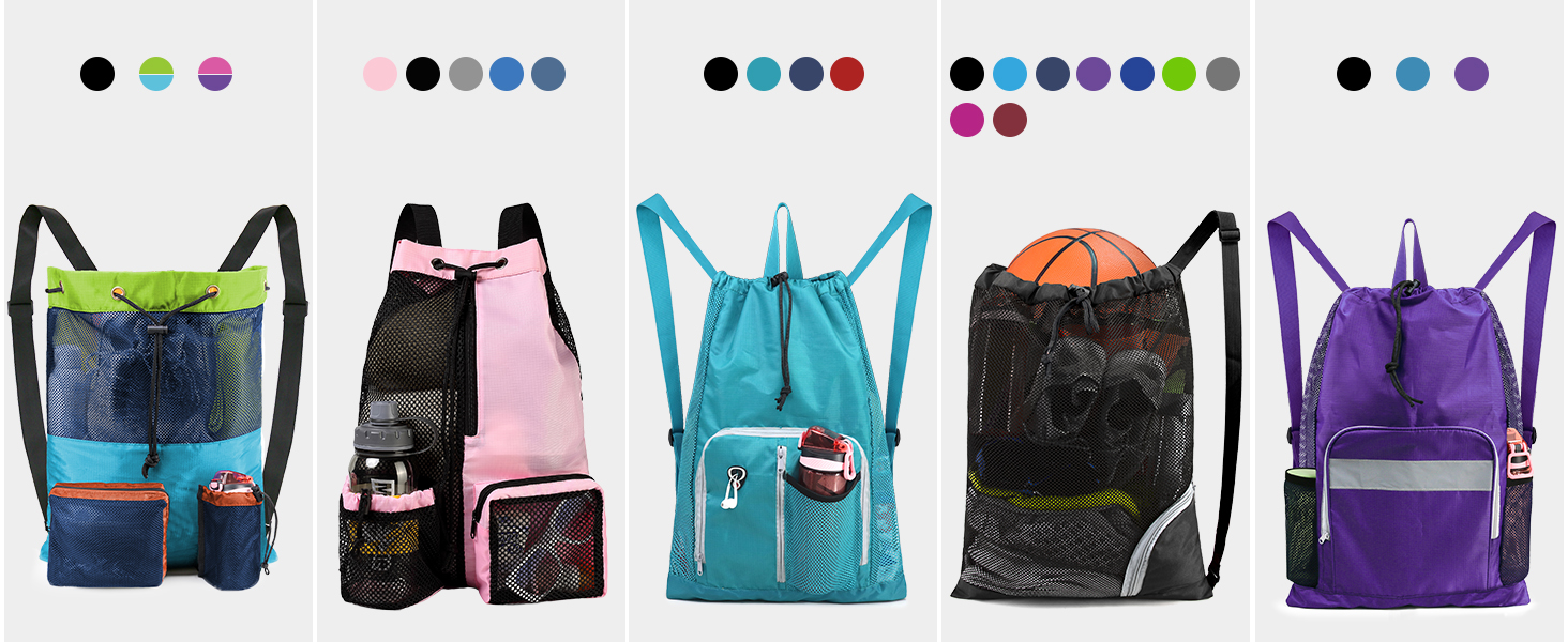 BeeGreen Drawstring Backpack for Men Women