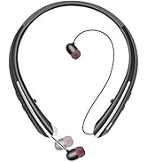 Neckband Bluetooth Headphones, Bluetooth 5.4 Wireless Headphones with Retractable Earbud, CVC8.0 ...