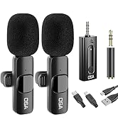 OSA Wireless Lavalier Microphone, Wireless Microphone for iPhone, Android Phone, Camera, Clip-on ...