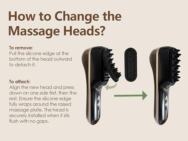 Change the massage heads