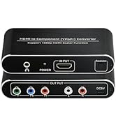 HDMI to Component Converter with Scaler Function, HDMI to YPbPr 5RCA RGB Scaler Adapter V1.4 with...
