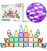 PicassoTiles Magnetic Tiles Building Blocks Mini Size Diamond Series Magnet Toys Travel Size On-T...