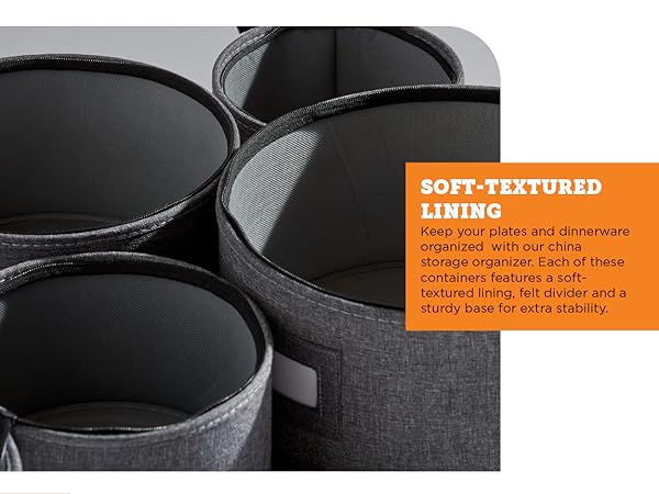 StorageLab Storage Containers 4-Piece Hard Shell Storage Cups, Mugs, and Plate Organizer