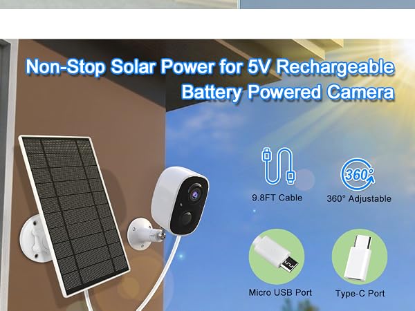 solar panel for battery camera