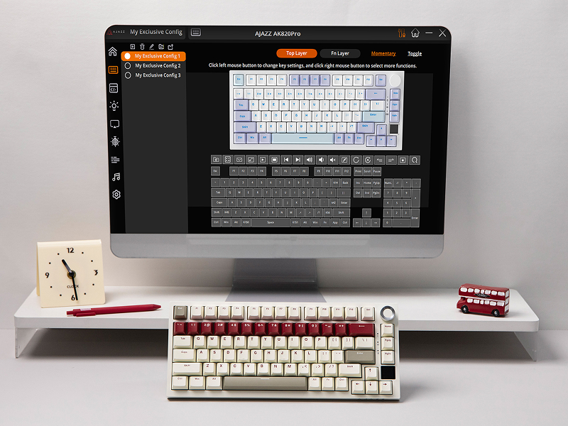 AK820 PRO Wireless Mechanical Gaming Keyboard with Screen