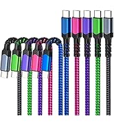 Besgoods USB C to USB C Cable 60W, [6ft,5Pack] Braided Type C Fast Charging Cord Compatible with ...