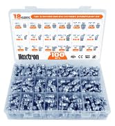 Noxtren 100PCS Grease Fittings Assortment, 18 Essential Sizes SAE &amp; Metric Zerk Grease Fittings K...