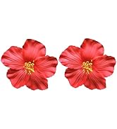 2 Pcs Red Hawaiian Flower Hair Clip for Women Girls Fashion Flowers Hair Accessory for Dancer Bri...