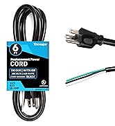 replacement power cord black replacement cord with 3 wires