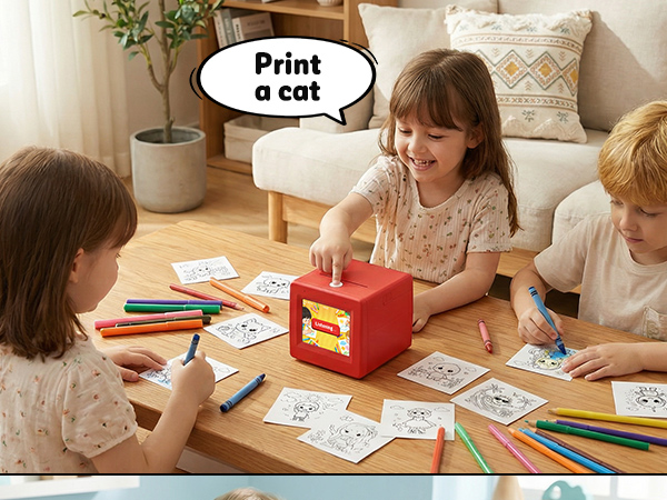 AI Mini Sticker Printer for Kids
