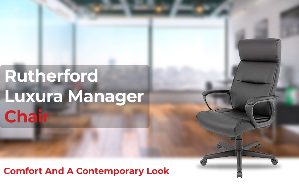 Staples Rutherford Luxura Manager Chair, Black 