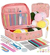 Aeelike Crochet Kit for Beginners Adults, Crochet Kits Include Yarn, 59pcs Crochet Starter Kit fo...