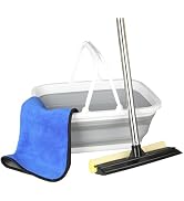 Window Cleaning Kit, Squeegee with Bucket for Windshield Cleaning, Bathroom, Shower Doors, Mirror...