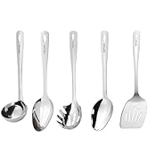 HIFIND Stainless Steel Cooking Utensils Set, 5 PCS Kitchen Utensils Set, Durable Kitchen Gadgets,...