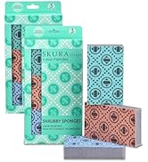 Skura Style x Eva Mendes Smart Kitchen Dish Sponges (Bulk 6 Pack) | Odor Free Non-Scratch Scrub P...