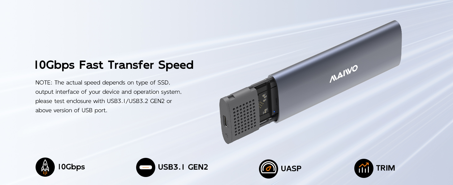 external m2 pci-e nvme ssd enclosure solid state hard drive disk reader case to type-c adapter mac
