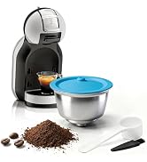 FOVNOT Reusable Coffee Capsule for Dolce Gusto, Refillable Stainless Steel Coffee Capsule Filter ...