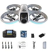 Drone with HD Camera Propeller Safety Protection, Headless Mode One-Key Takeoff/Landing Rolling H...