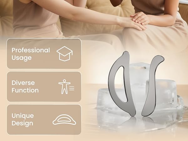 Rena Chris Stainless Steel Body Gua Sha Set