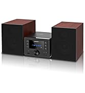 Bluetooth Stereo System 40W for Home with Top-Loading CD Player, Wireless Streaming, USB MP3 Play...